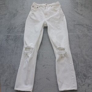 Abercrombie & Fitch White High Rise Women Jeans